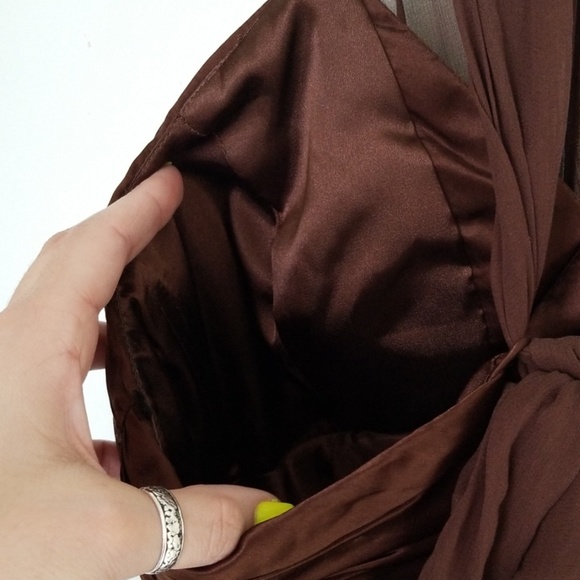 Brown Donna Ricco silk 100% silk dress - Picture 5 of 6
